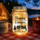 Personalized Happy Camper Mason Jar Light