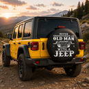 Old Man With A Jeep Car Spare Tire Cover