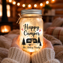 Personalized Happy Camper Mason Jar Light