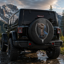 Cute Blue Velociraptor Jurassic World Dinousaur Car Spare Tire Cover