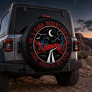 On A Dark Desert Highway Cool Wind In My Hair Red Jeep Car Spare Tire Cover