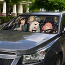 Family X Funny Driving Anya Loid Yor Dog Anime Custom Car Windshield Sunshades