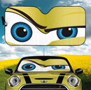 Funny Yellow The Rock Style Cartoon Eye Car Auto Sunshades