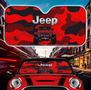 Jeep Camo Red Color Car Auto Sunshades