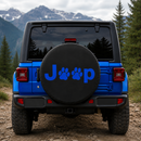 Blue Jeep Side Fender Dog Paws Car Spare Tire Cover