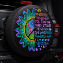 Hippie Flower They Whisper To Her Jeep Car Spare Tire Cover