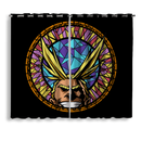 All Might My Hero Academia Stained Glass Window Curtain