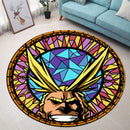 All Might My Hero Academia Stained Glass Round Rug