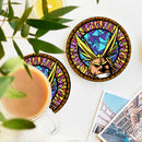 All Might My Hero Academia Stained Glass Drink Coasters