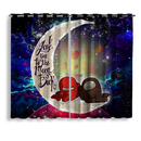 Among Us Love You To The Moon Galaxy Window Curtain
