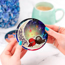 Among Us Couple Love You To The Moon Galaxy Ceramic Drink Coasters