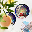 Among Us Couple Love You To The Moon Galaxy Ceramic Drink Coasters
