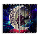 Anime Girl Soul Eater Love You To The Moon Galaxy Window Curtain