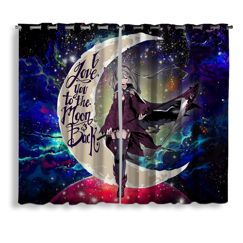 Anime Girl Soul Eater Love You To The Moon Galaxy Window Curtain