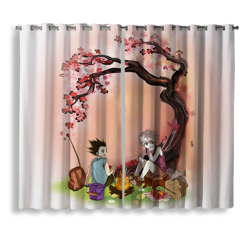 Anime Hunter X Hunter Cherry Blossom Window Curtain