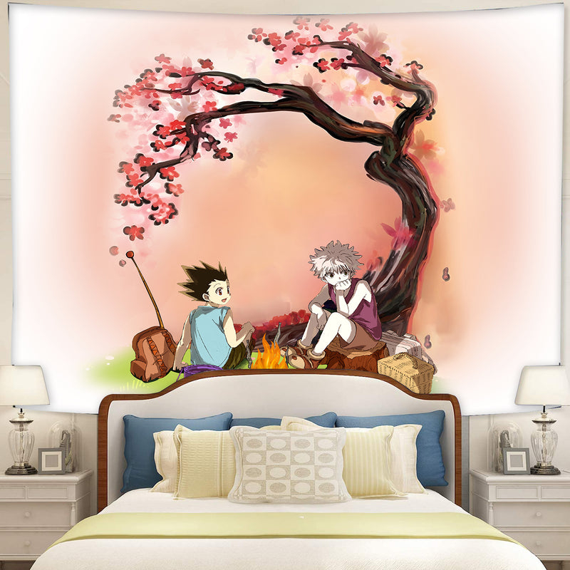 Anime Hunter X Hunter Cherry Blossom Tapestry Room Decor