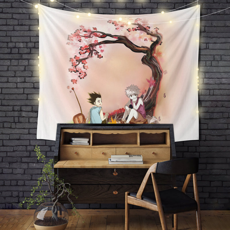 Anime Hunter X Hunter Cherry Blossom Tapestry Room Decor