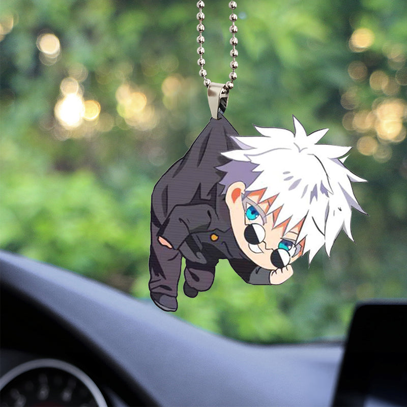 Anime Jujutsu Kaisen Gojo Car Ornament Custom Car Accessories Decorations