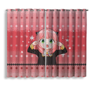 Anya Forger Spy X Family Pink Christmas Window Curtain