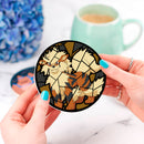 Arcanine Christmas Stained Glass Drink Coasters