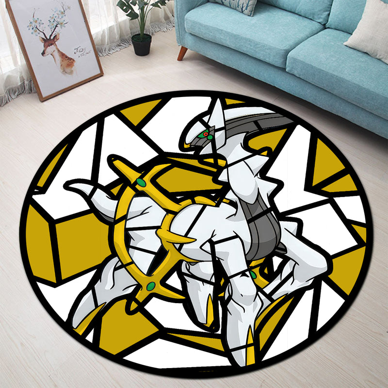 Arceus Legendary Stained Glass Round Rug (Copy)