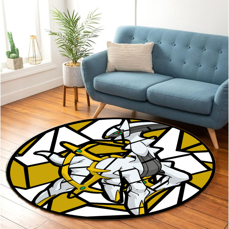 Arceus Legendary Stained Glass Round Rug (Copy)