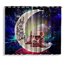 Attack On Titan Love You To The Moon Galaxy Window Curtain