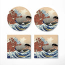 Attack On Titans The Great Wave Japan Anime Ceramic Drink Coasters