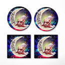 Attack On Titan Love You To The Moon Galaxy Ceramic Drink Coasters