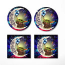 Baby Yoda Love You To The Moon Galaxy Ceramic Drink Coasters