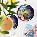 Baby Yoda Love You To The Moon Galaxy Ceramic Drink Coasters