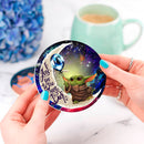 Baby Yoda Love You To The Moon Galaxy Ceramic Drink Coasters