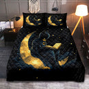 Batman Reading On A Crescent Moon Quilt Bed Sets
