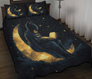 Batman Reading On A Crescent Moon Quilt Bed Sets