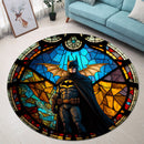 Batman Stained Glass Round Rug