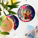 Beauty And The Beast Love You To The Moon Galaxy Ceramic Drink Coasters