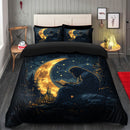 Bigfoot Reading On A Crescent Moon Bedding Set