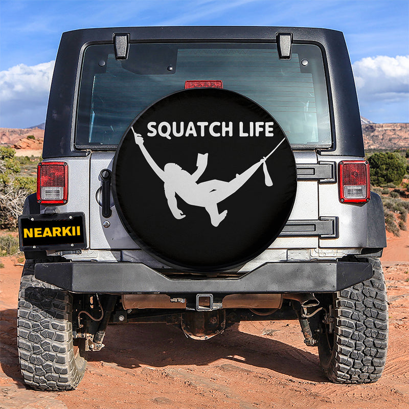 Bigfoot Squatch Life Jeep Car Spare Tire Cover