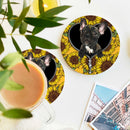 Black French Bulldog Ceramic Drink Coasters