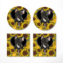 Black French Bulldog Ceramic Drink Coasters