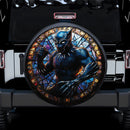 Black Panther Stained Glass Sun Catcher Car Spare Tire Cover