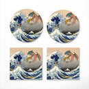 Blastoise Charizard The Great Wave 2 Ceramic Drink Coasters