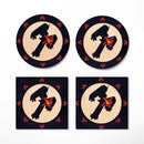 Blaziken Evolution Fire Ceramic Drink Coasters