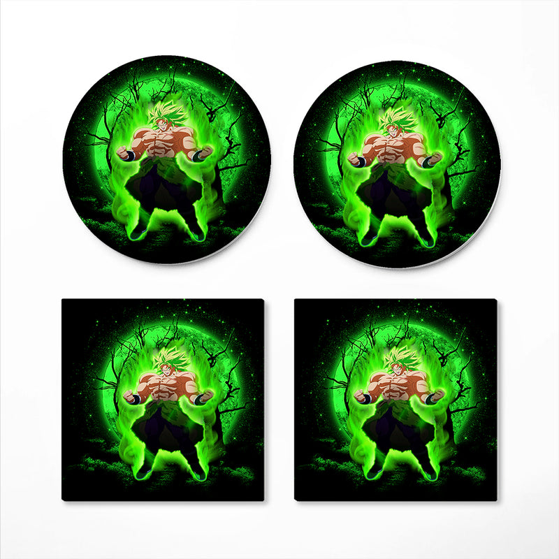 Broly Moonlight Ceramic Drink Coasters