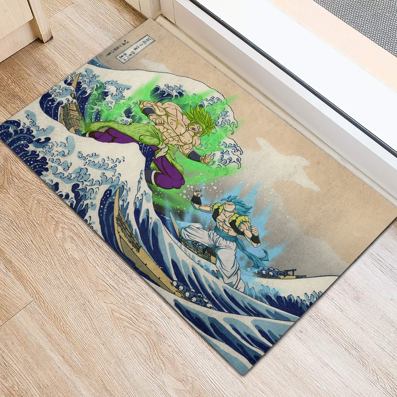 Broly Vs Gogeta Dragon Ball The Great Wave Japan Doormat Home Decor