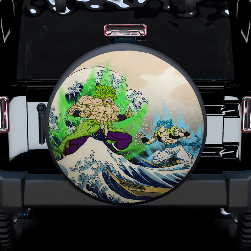Broly Vs Gogeta Dragon Ball The Great Wave Japan Car Spare Tire Covers Gift For Campers
