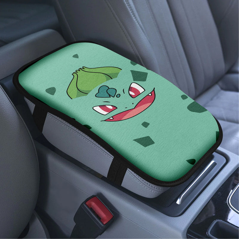 Bulbasaur Pokemon Anime Armrest Center Console Cover Car Accessories