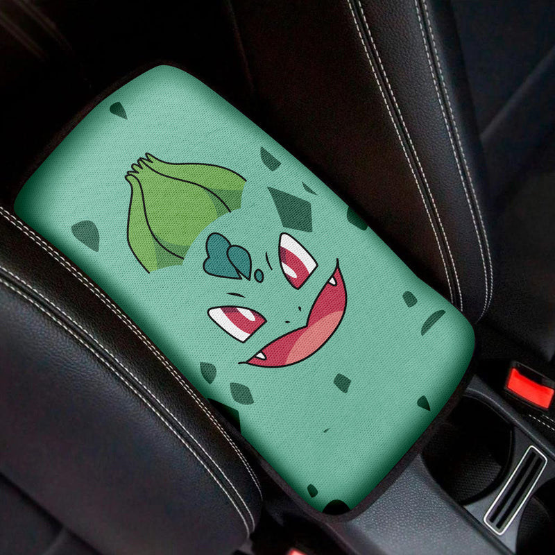 Bulbasaur Pokemon Anime Armrest Center Console Cover Car Accessories