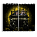 Chainsaw Man Anime Funny Halloween Moonlight Window Curtain