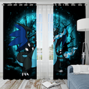 Charizard Mega X Moonlight Window Curtain